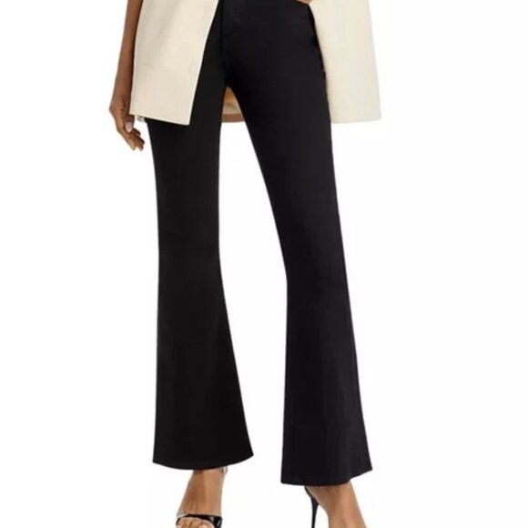 MOTHER The Weekender Flare Jeans Pitch Black Denim 25 - Picture 1 of 3